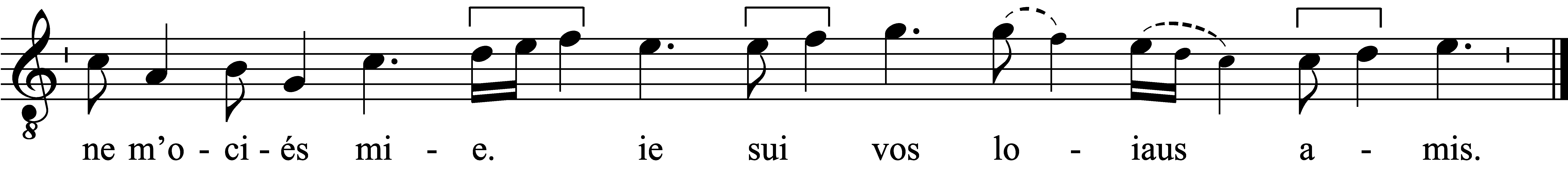 Refrain musical notation